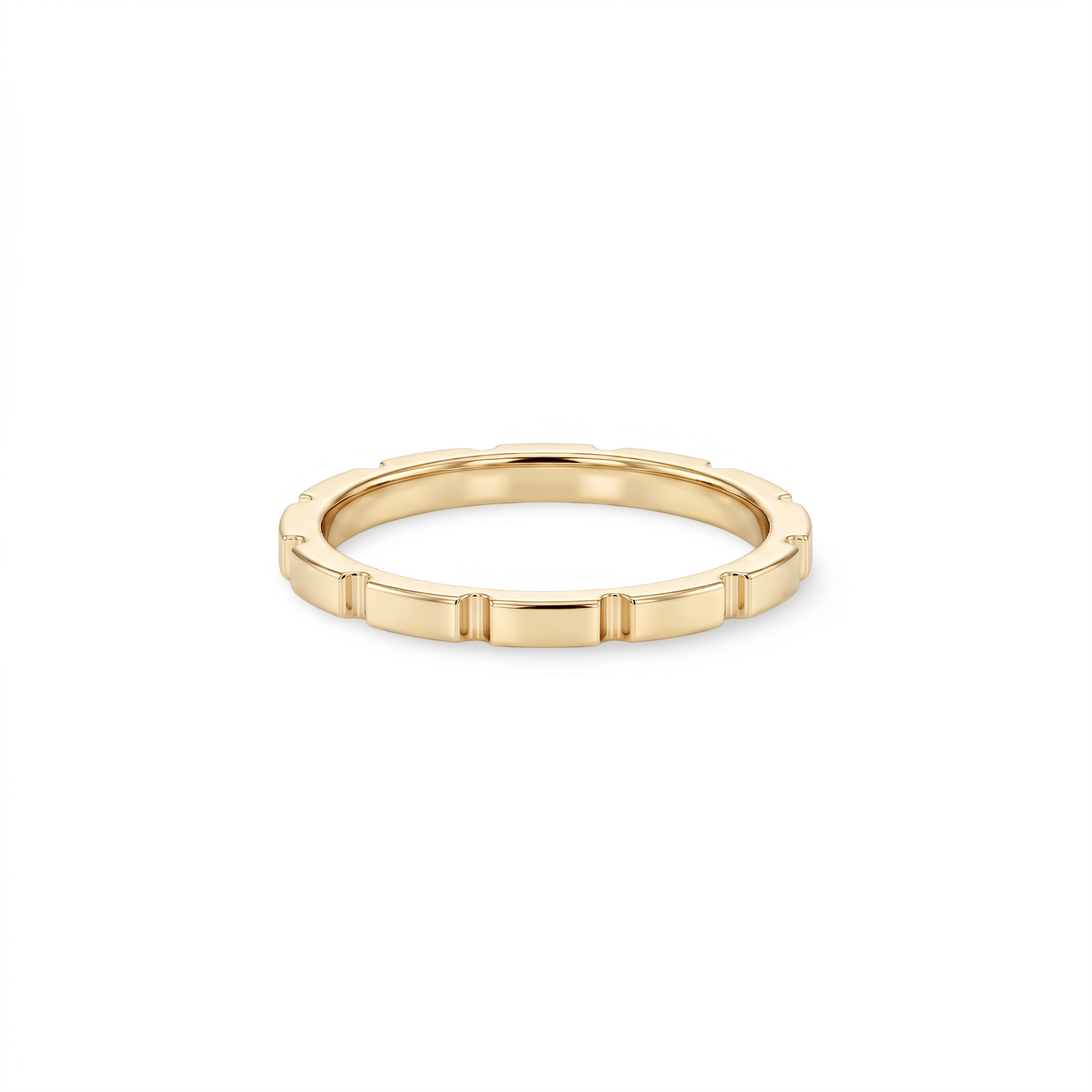 Gold ring on a white background