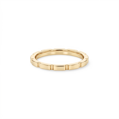 Gold ring on a white background