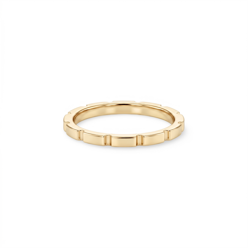 Gold ring on a white background