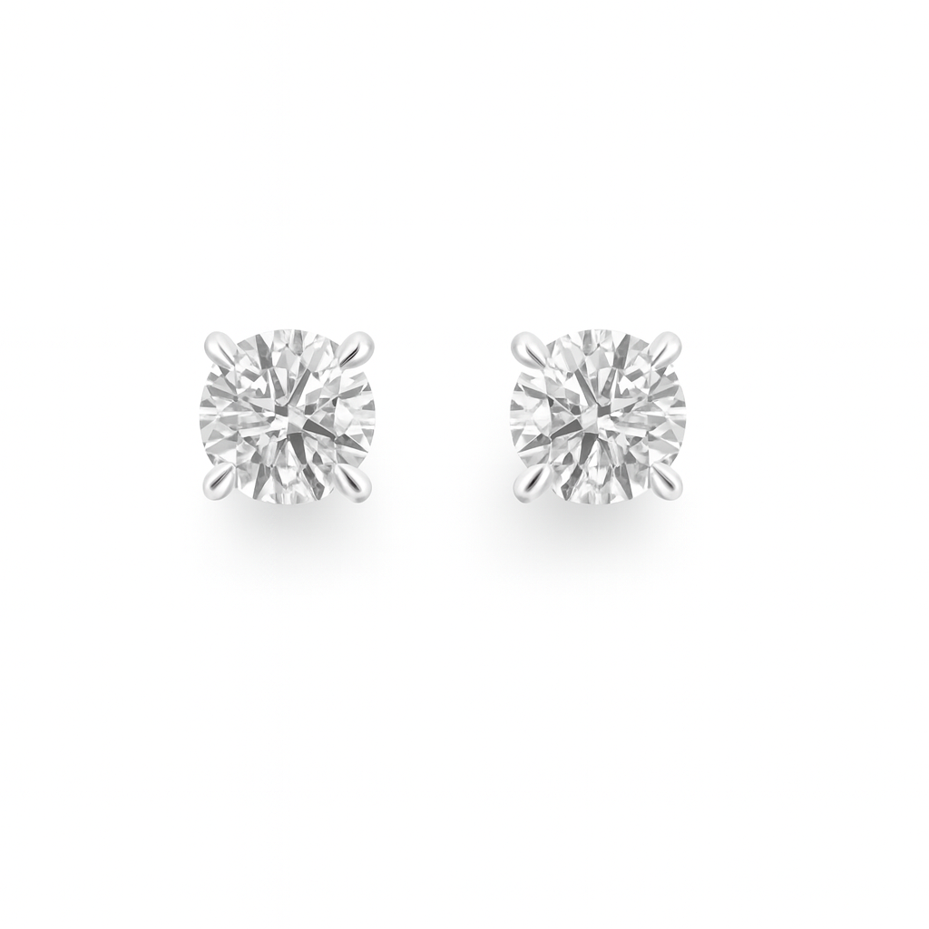 Juno Stud Earrings – White Diamond