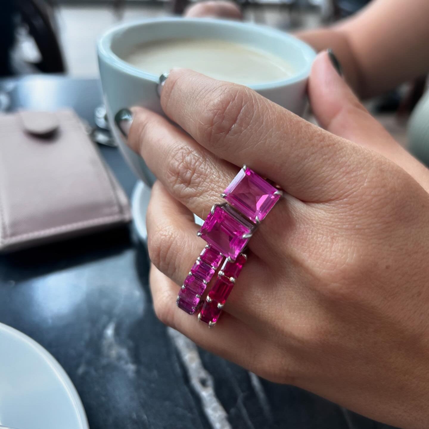Nexus Tennis Ring – Light Pink Sapphire