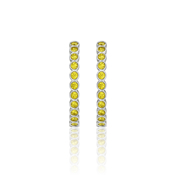 Forma Grande Hoop Earrings – Yellow Sapphire