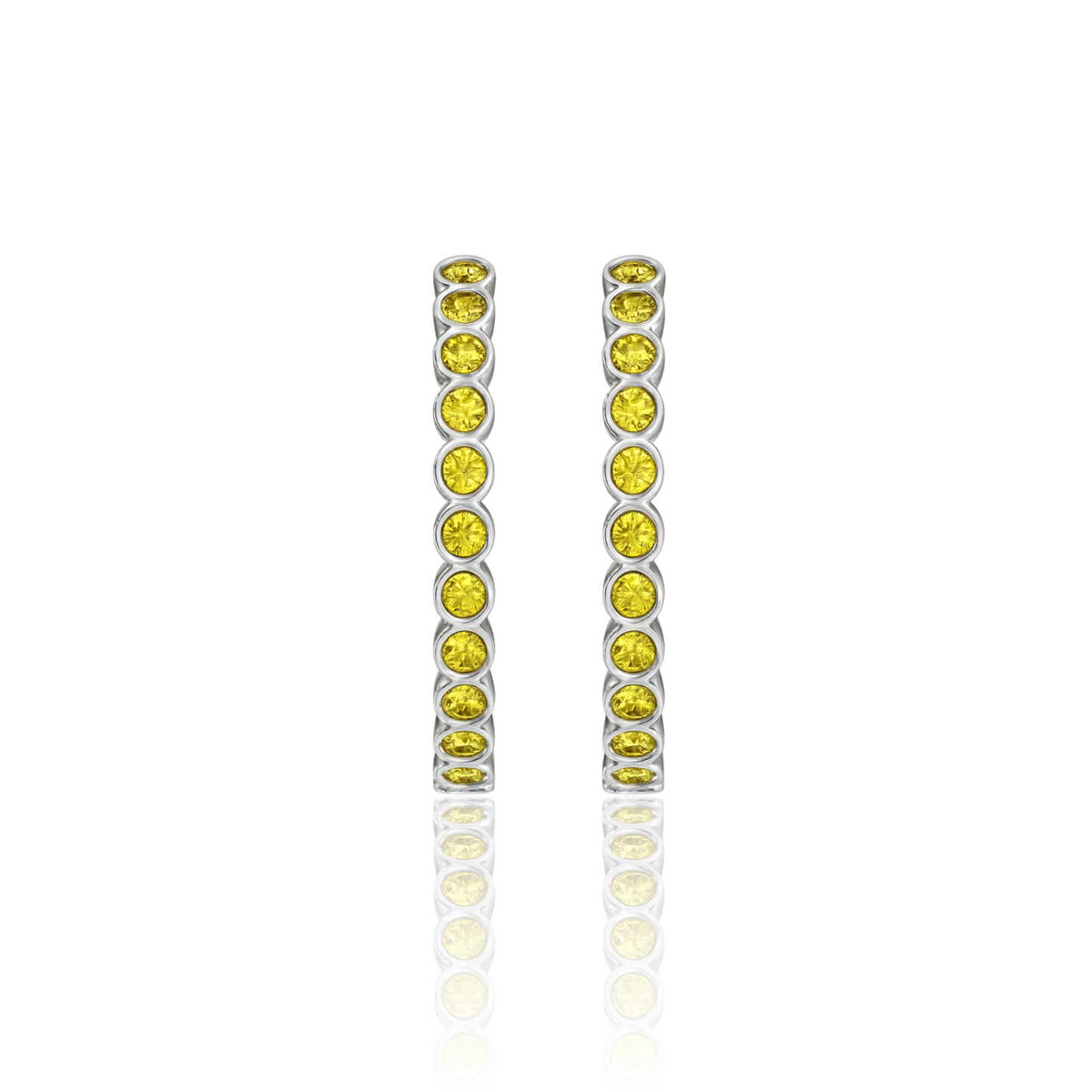 Forma Grande Hoop Earrings – Orange Padparadscha Sapphire