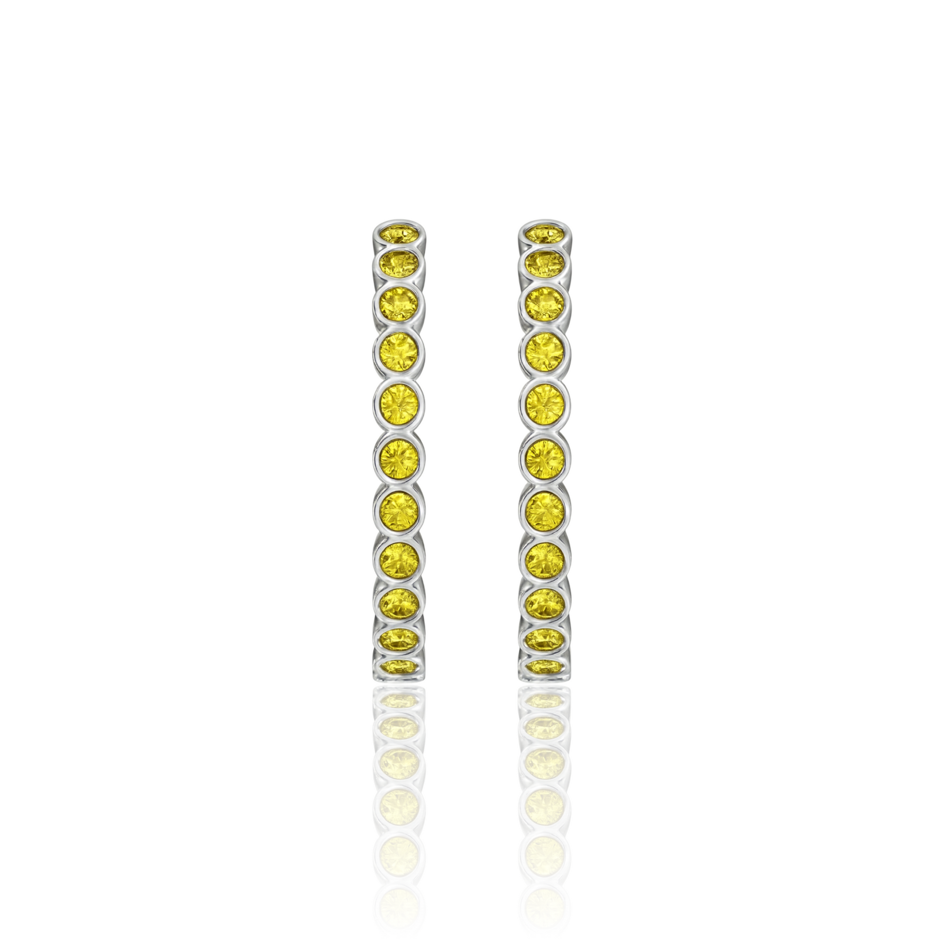Forma Grande Hoop Earrings – Orange Padparadscha Sapphire