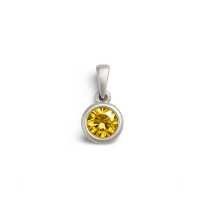 Forma Mini Solitaire Necklace – Yellow Sapphire