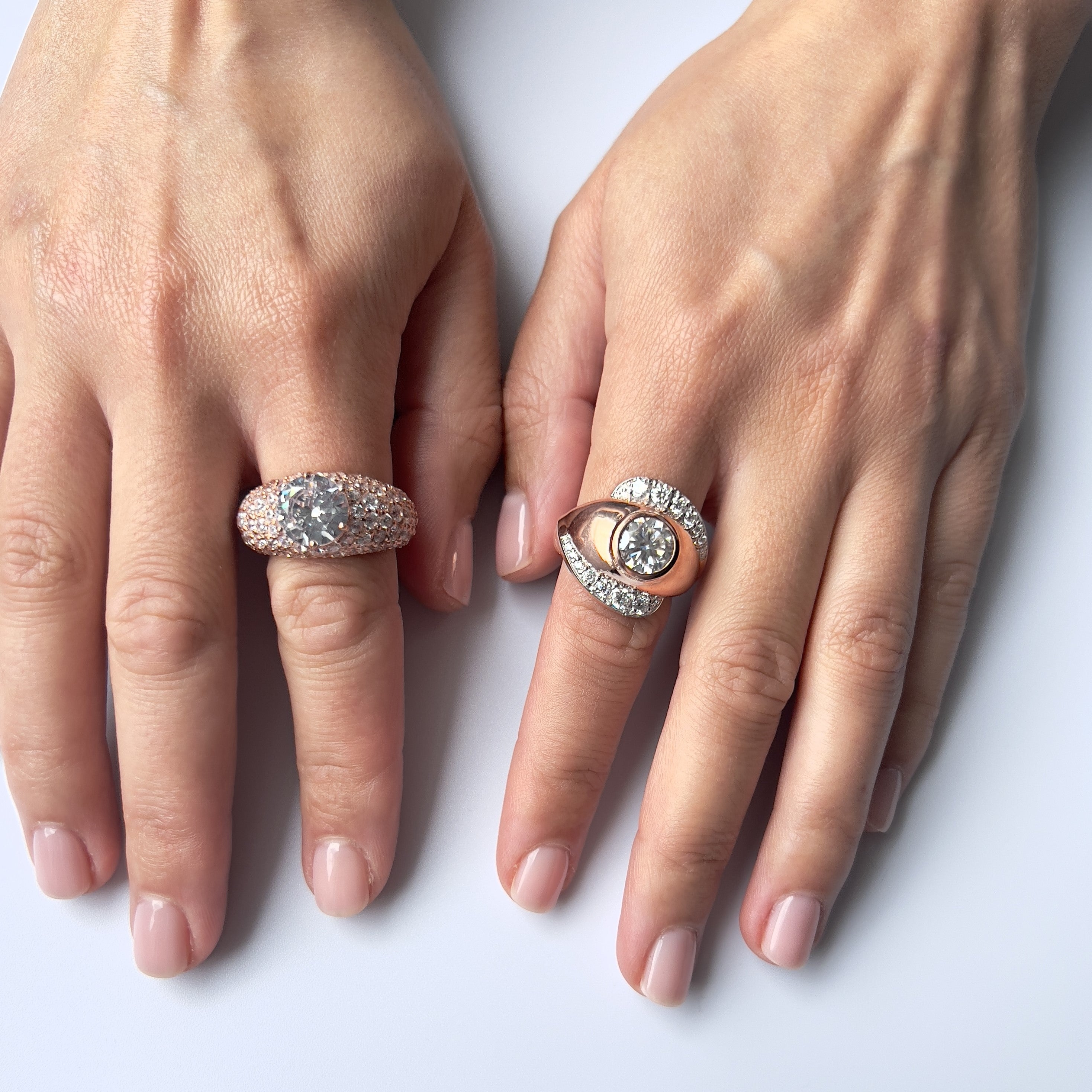 Juno Pavé Grand Dome Ring – White Diamond