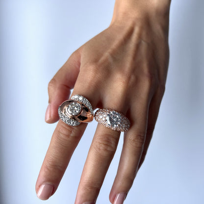 Juno Pavé Grand Dome Ring – White Diamond
