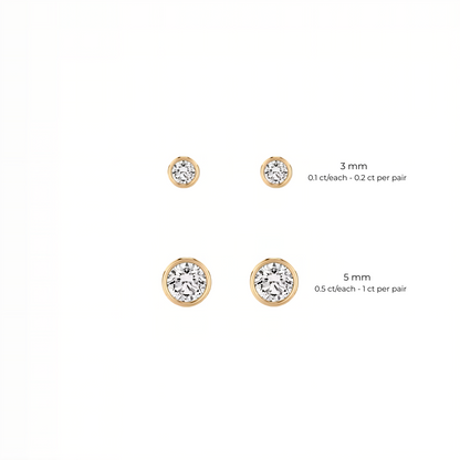 Forma Mini Stud Earrings – White Diamond