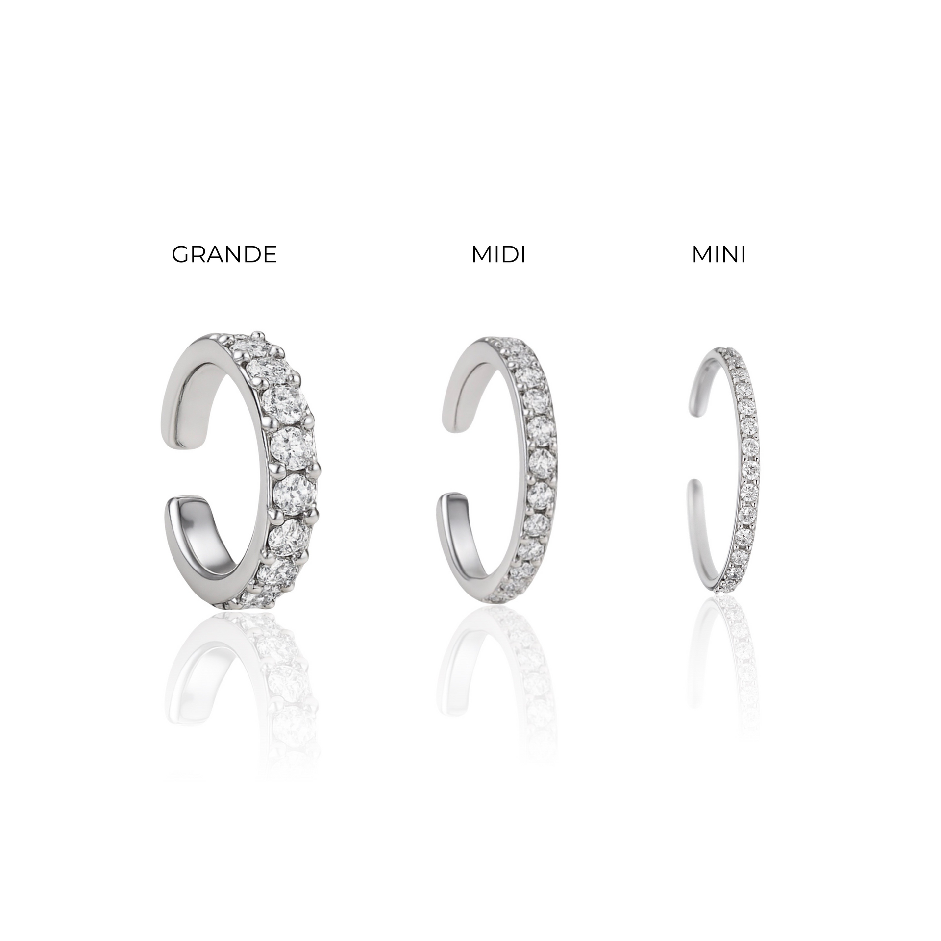 Linea Grande Ear Cuff – White Diamond