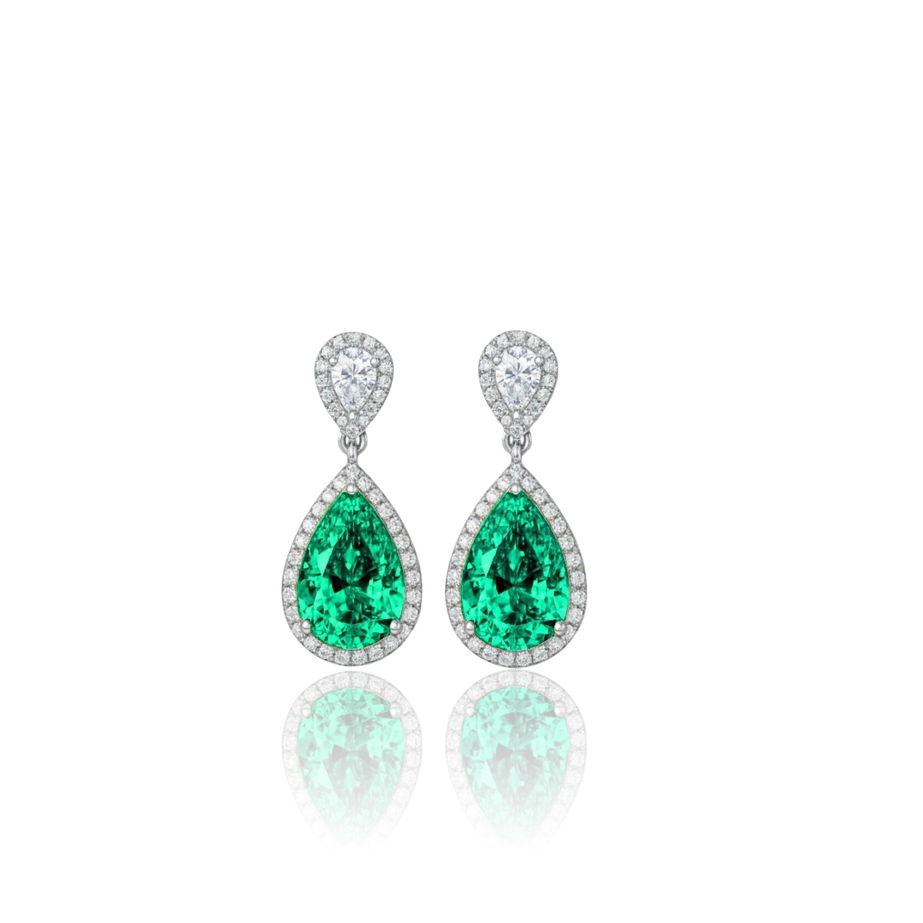 Nova Principessa Earrings – Colombian Green Emerald