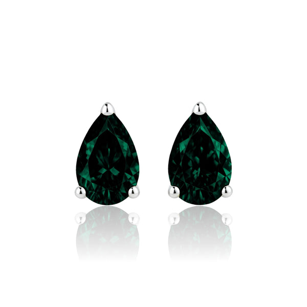 Nova Grande Stud Earrings – Zambian Green Emerald