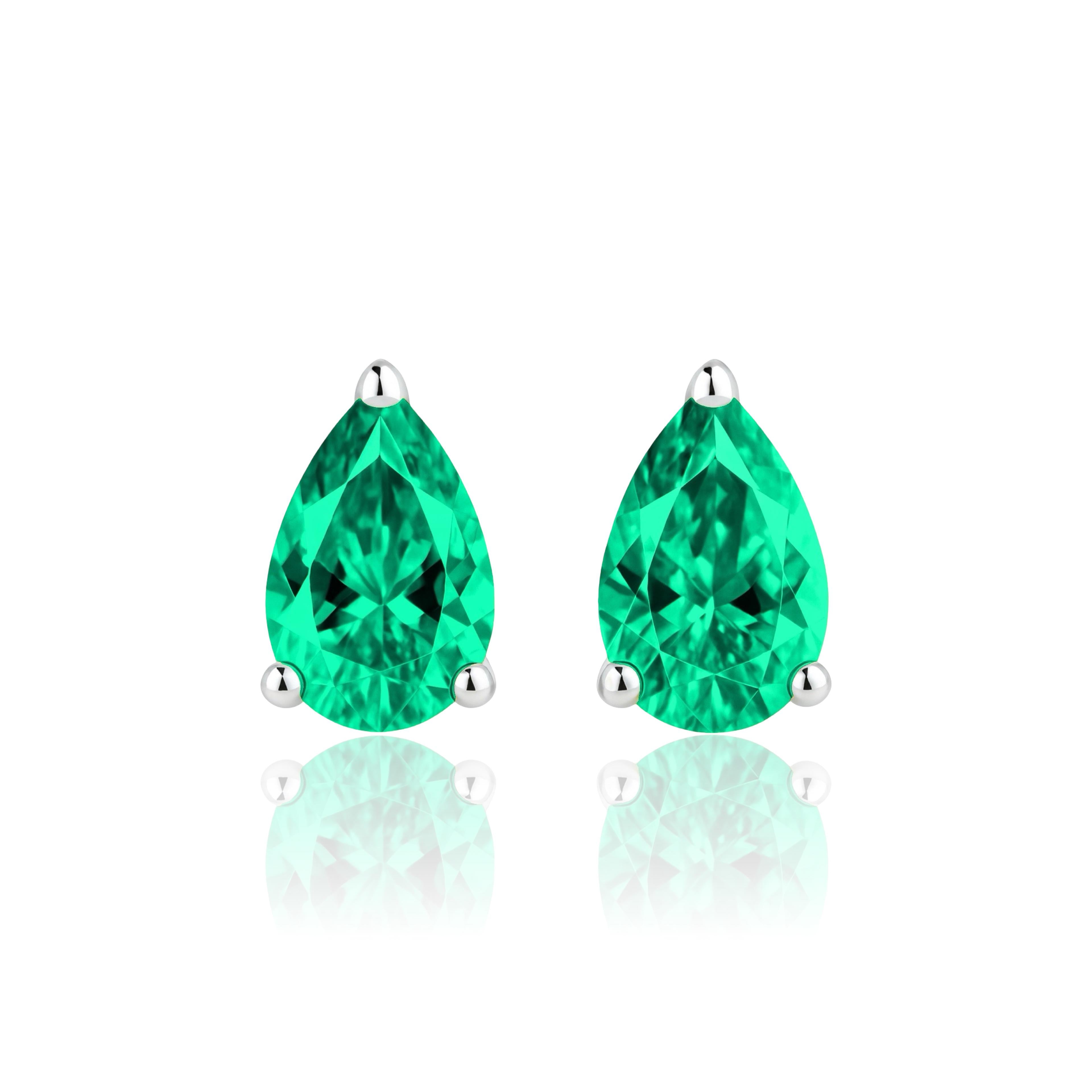 Nova Grande Stud Earrings – Colombian Green Emerald