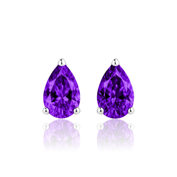 Nova Grande Stud Earrings – Purple Sapphire