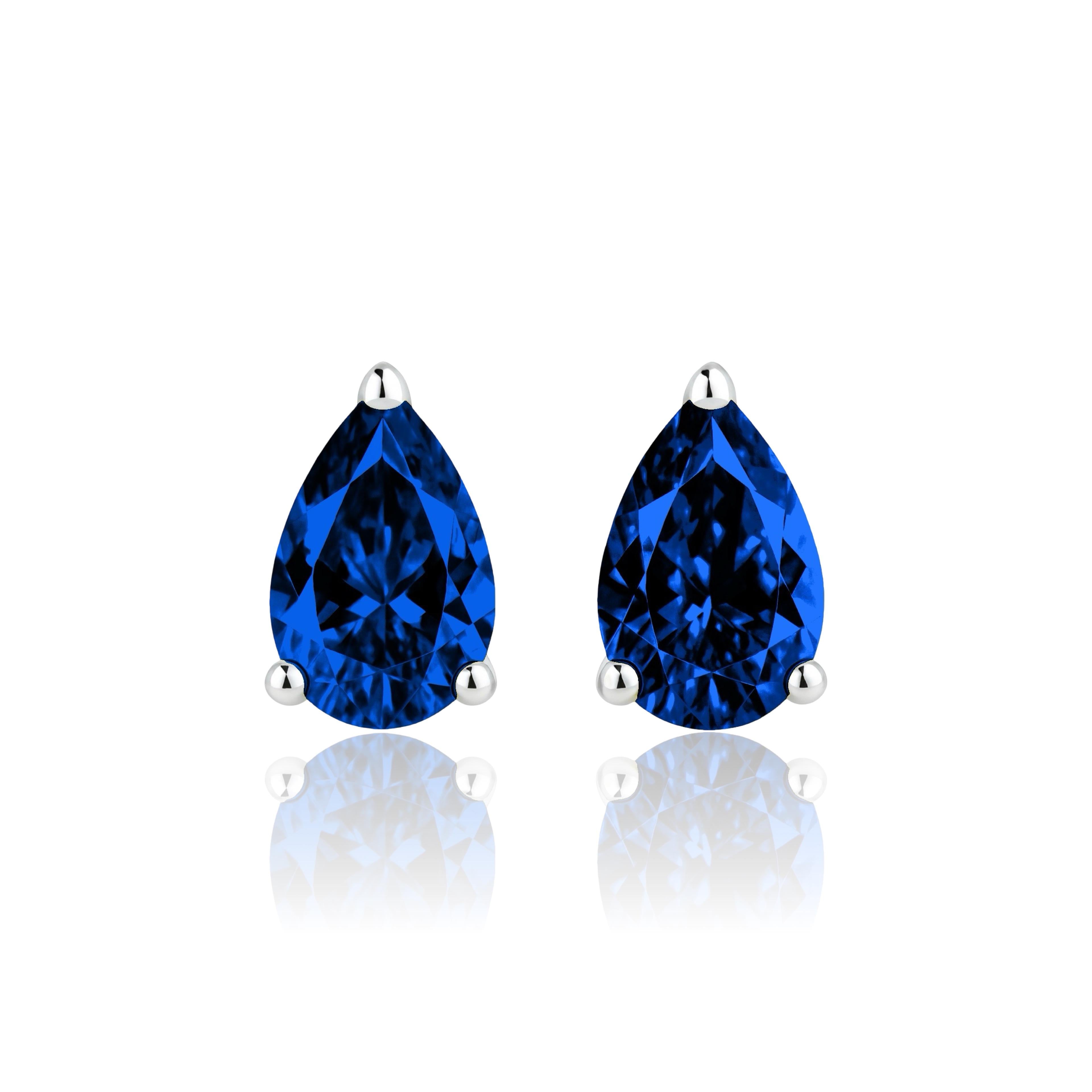 Nova Grande Stud Earrings – Blue Sapphire