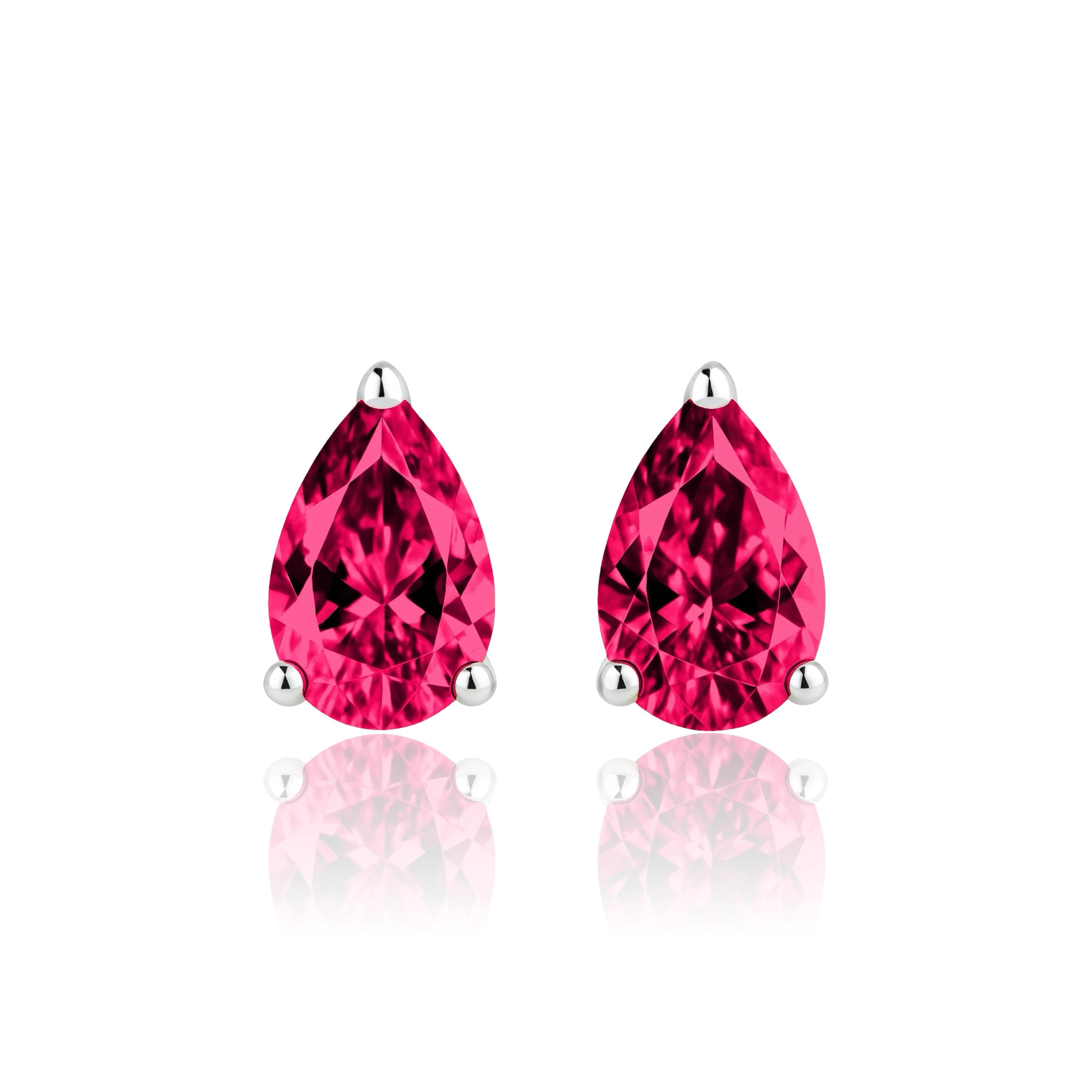 Nova Grande Stud Earrings – Red Ruby