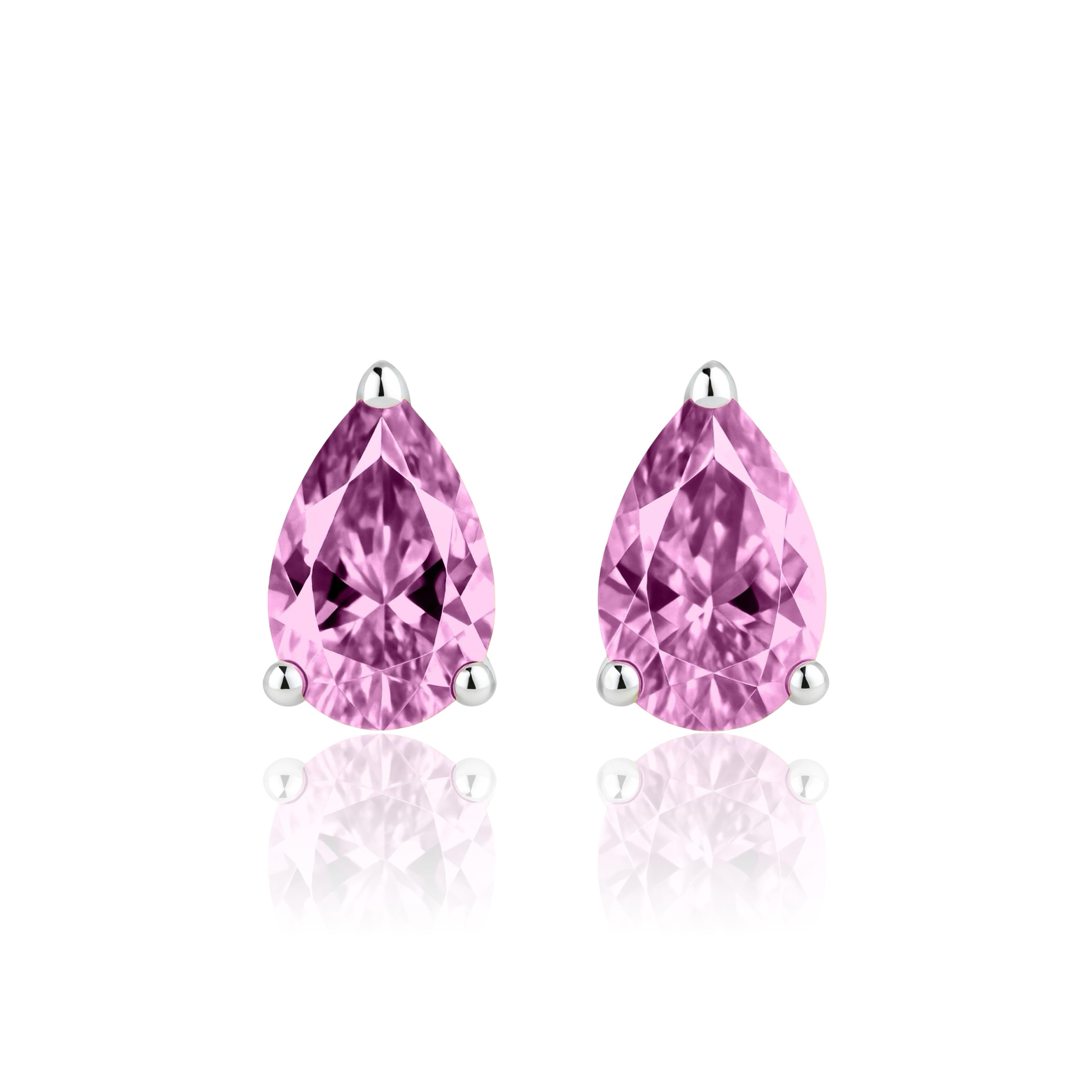 Nova Grande Stud Earrings – Light Pink Sapphire