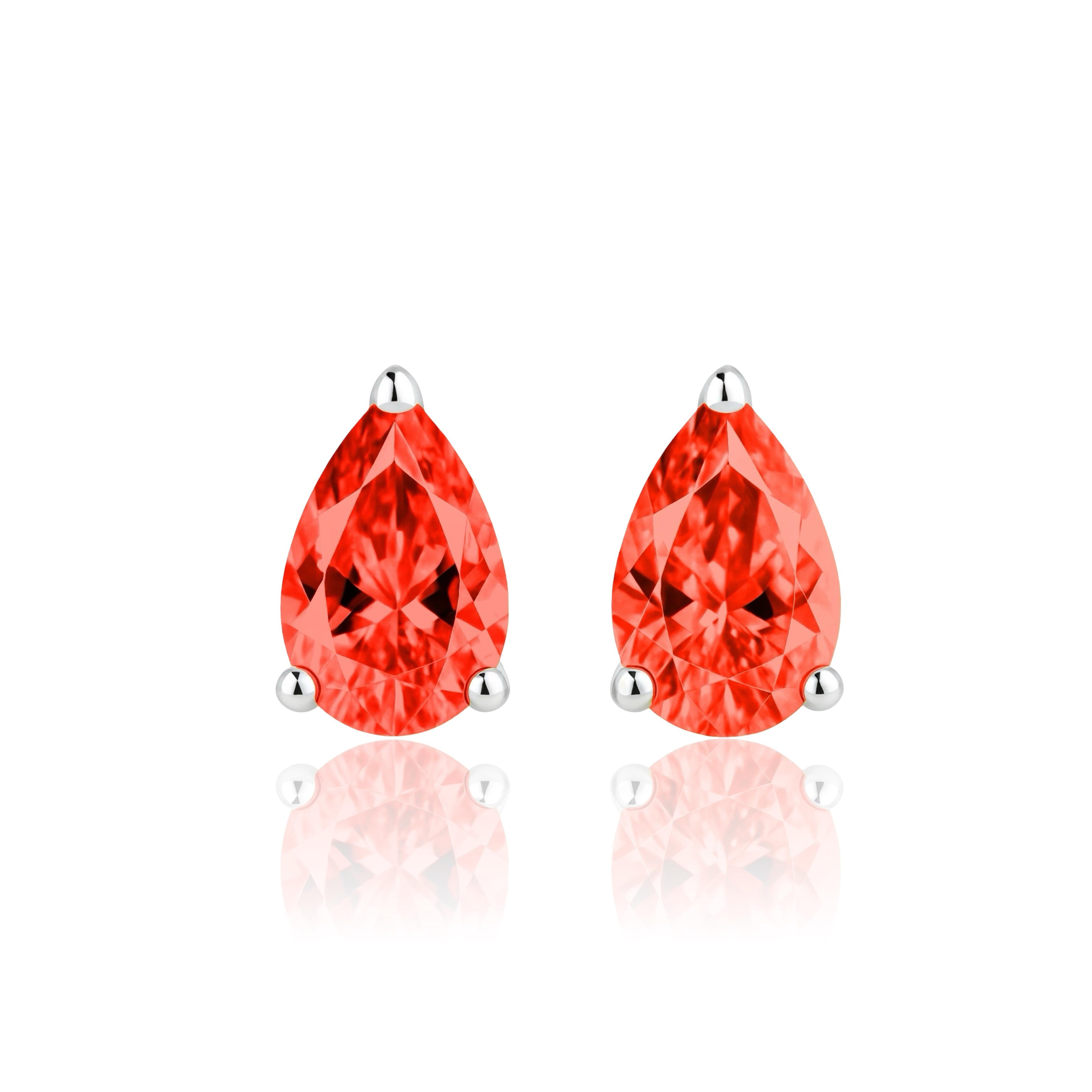 Nova Grande Stud Earrings – Orange Padparadscha Sapphire
