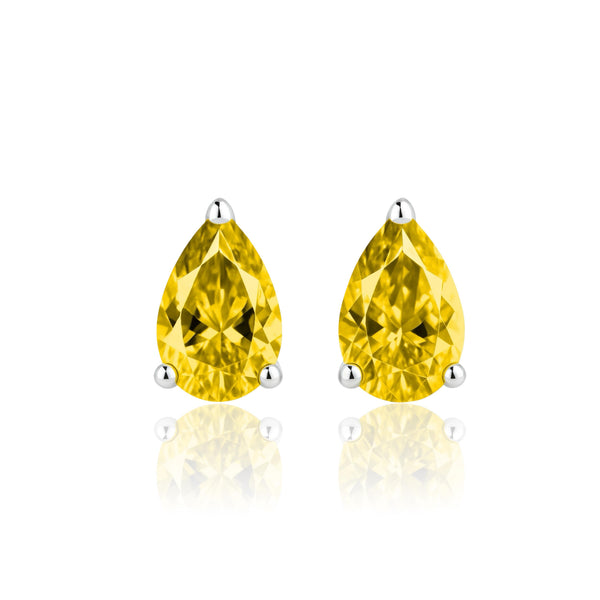 Nova Grande Stud Earrings – Yellow Sapphire