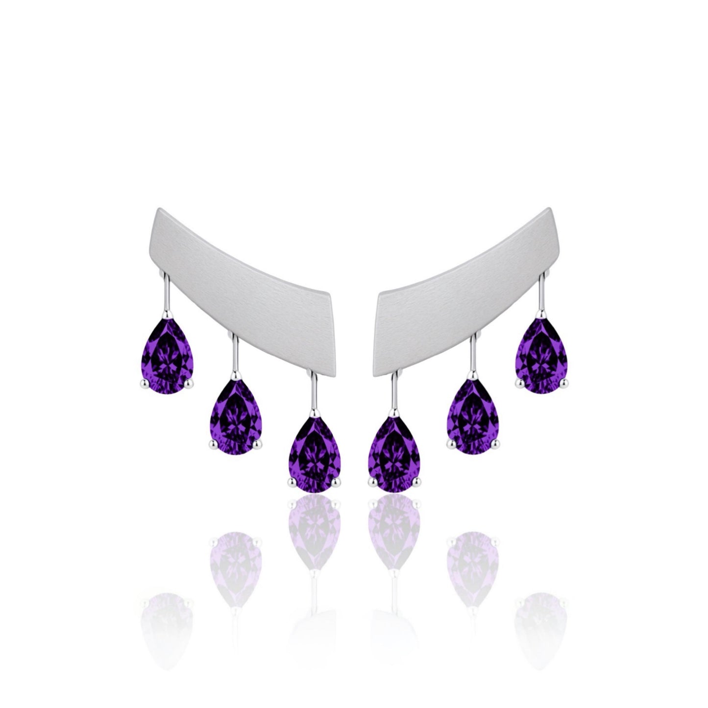 Nova Wing Drop Earrings – Purple Amethyst
