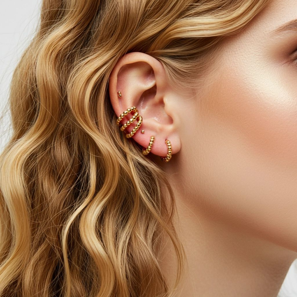 Bead Midi Ear Cuff