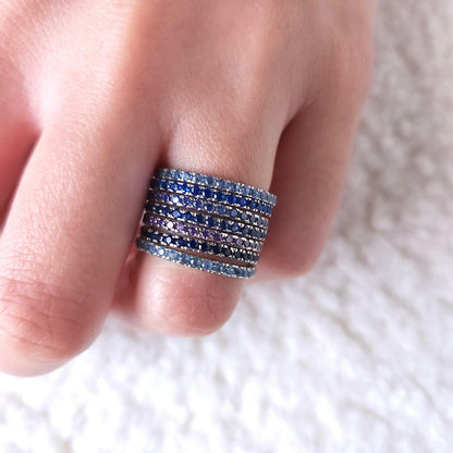 Linea Demi Ring – Colombian Green Emerald