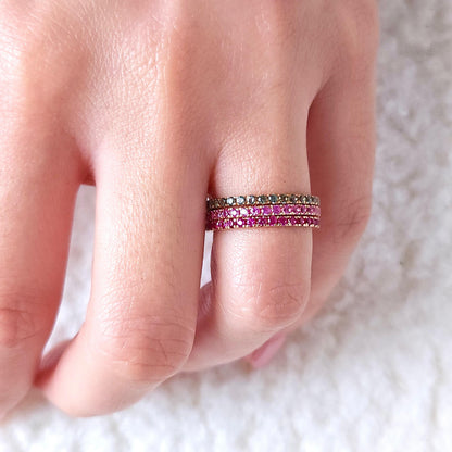 Linea Demi Ring – Orange Padparadscha Sapphire