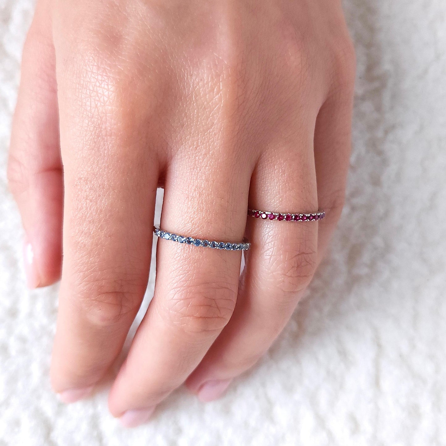 Linea Demi Ring – Orange Padparadscha Sapphire