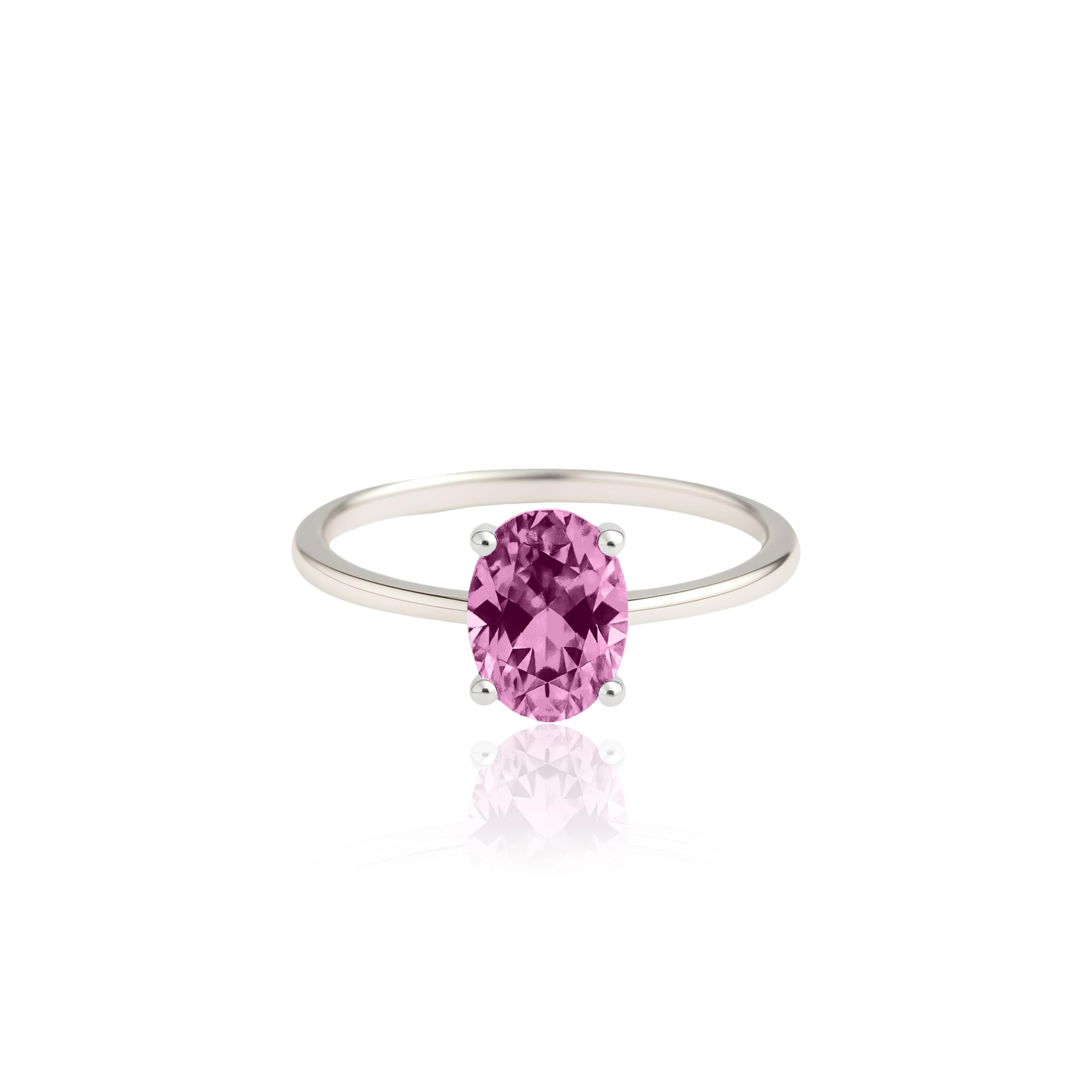Velara Solitaire Ring – Light Pink Sapphire