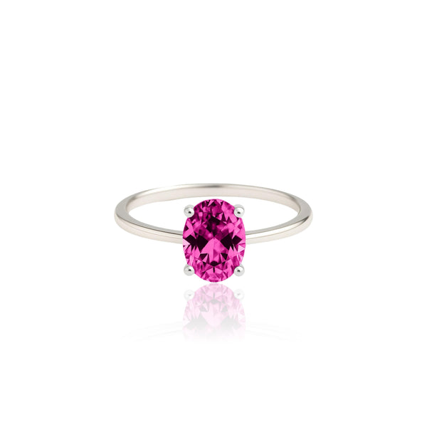 Velara Solitaire Ring – Vivid Pink Sapphire
