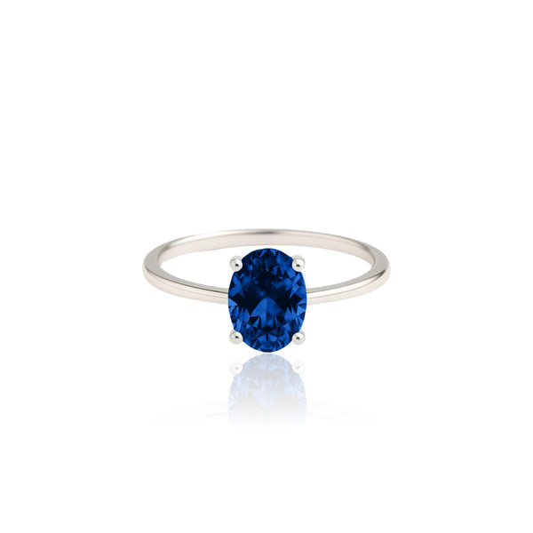 Velara Solitaire Ring – Blue Sapphire