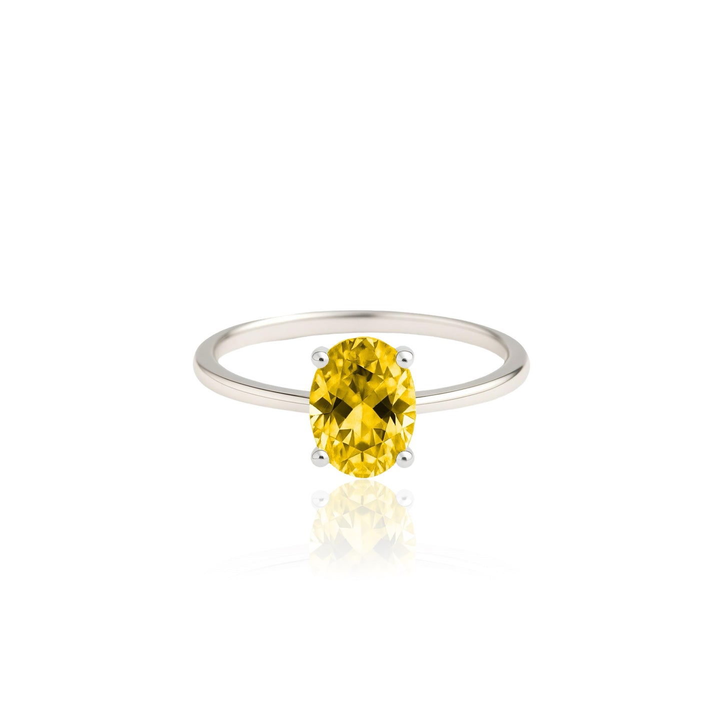 Velara Solitaire Ring – Yellow Sapphire