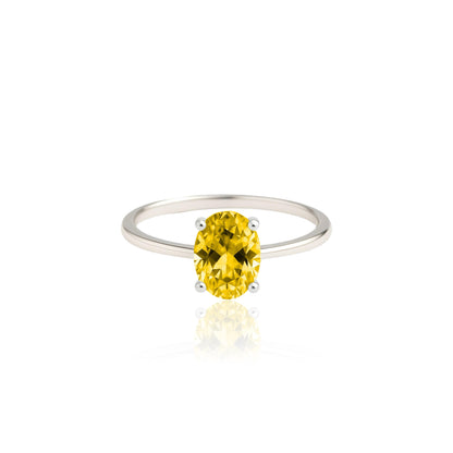 Velara Solitaire Ring – Yellow Sapphire