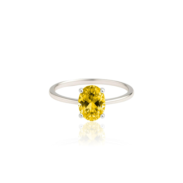 Velara Solitaire Ring – Yellow Sapphire