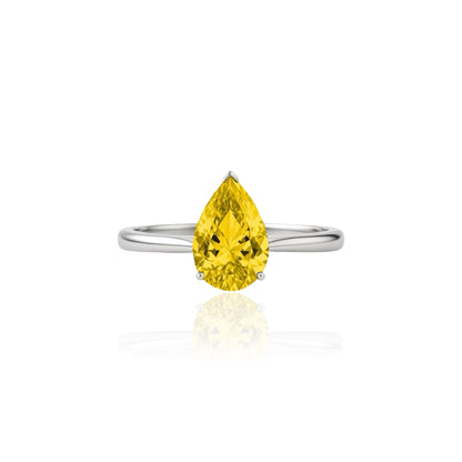 Nova Solitaire Ring – Yellow Sapphire