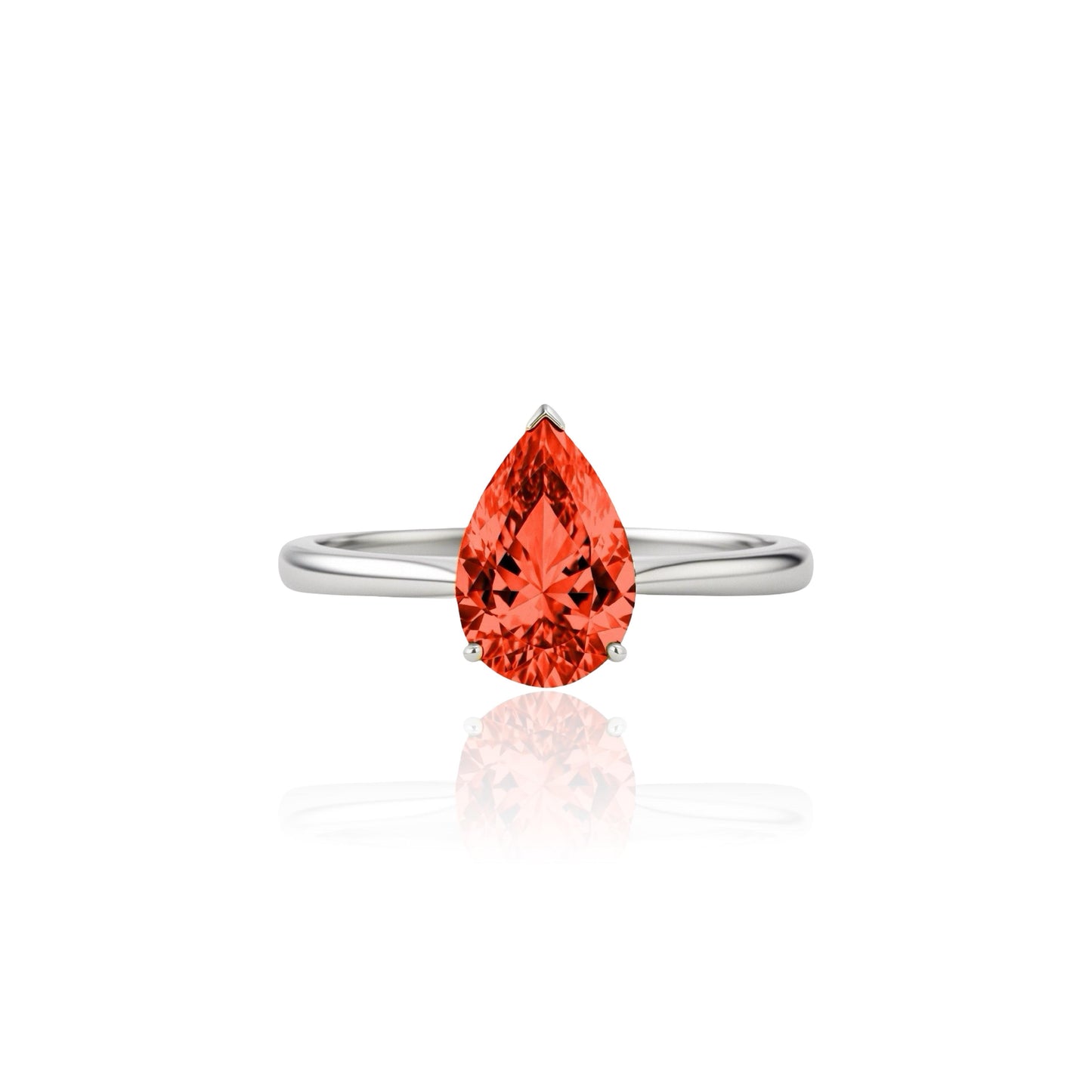 Nova Solitaire Ring – Orange Padparadscha Sapphire