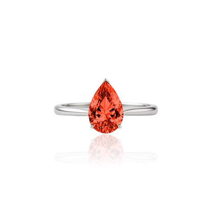 Nova Solitaire Ring – Orange Padparadscha Sapphire