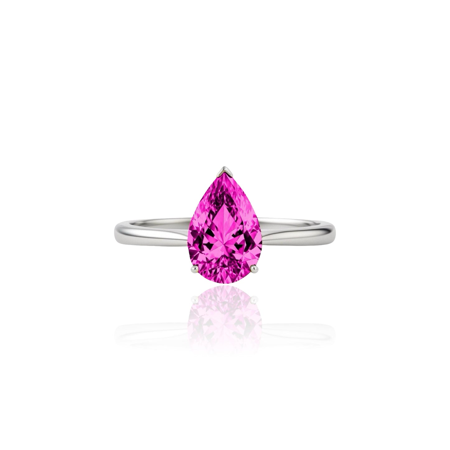 Nova Solitaire Ring – Vivid Pink Sapphire