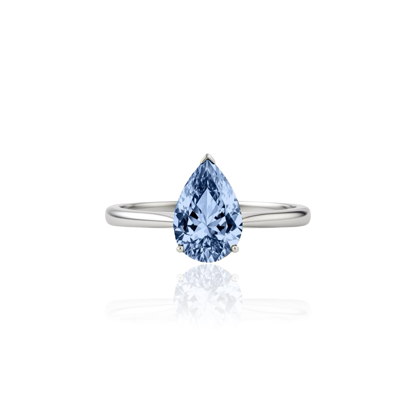 Nova Solitaire Ring – Light Blue Aquamarine