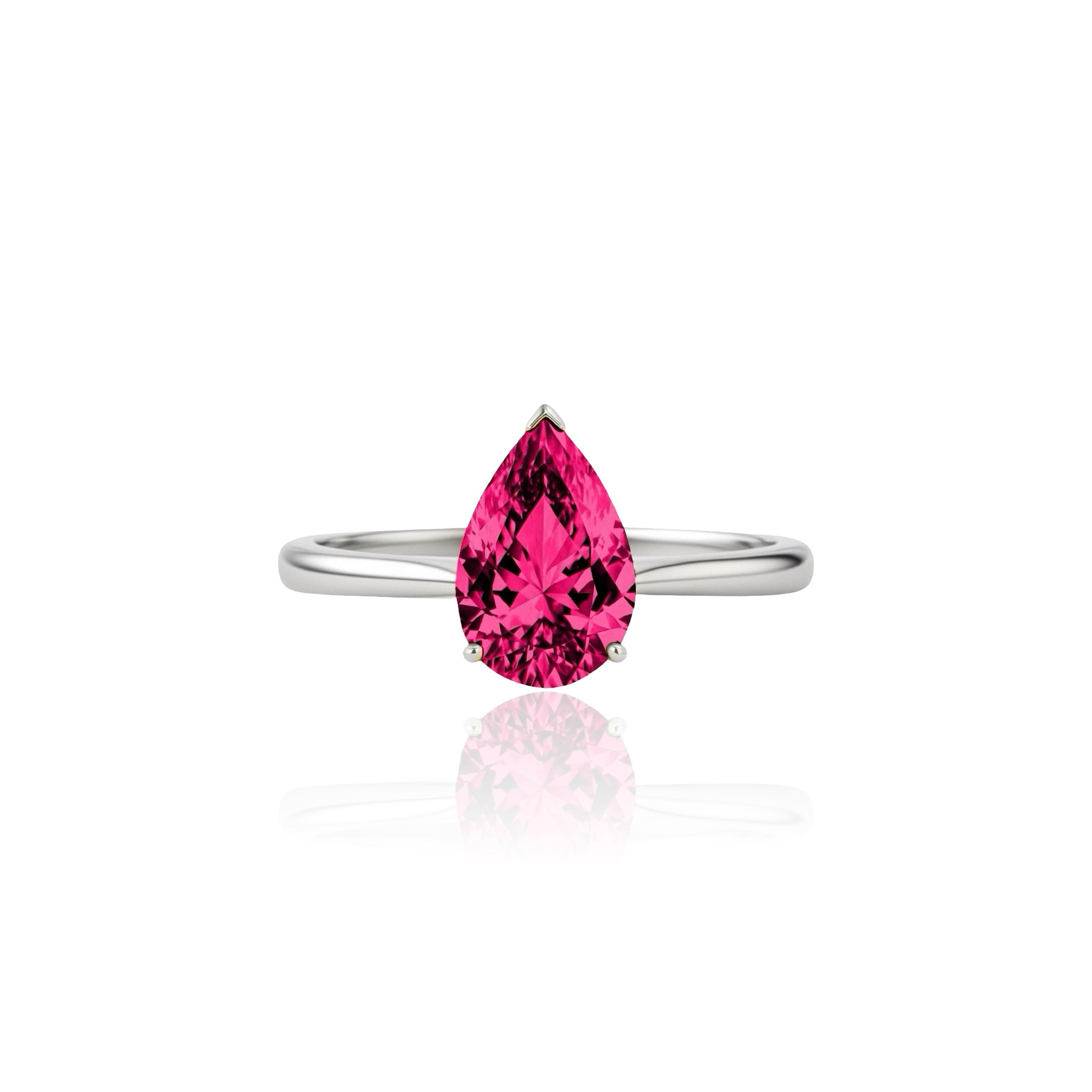 Nova Solitaire Ring – Red Ruby