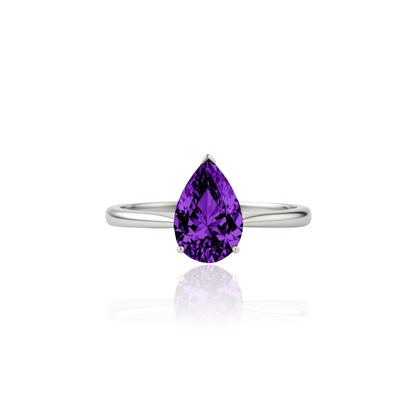 Nova Solitaire Ring – Purple Amethyst