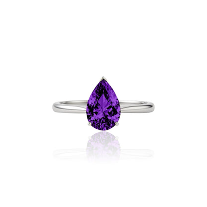 Nova Solitaire Ring – Purple Sapphire