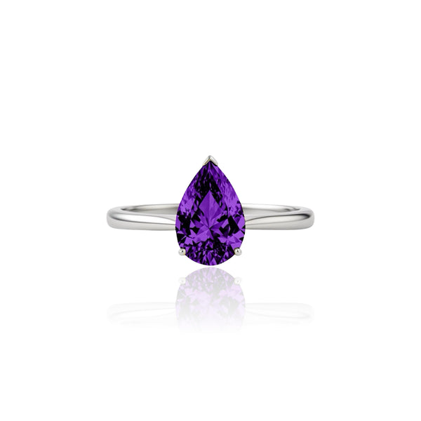 Nova Solitaire Ring – Purple Sapphire