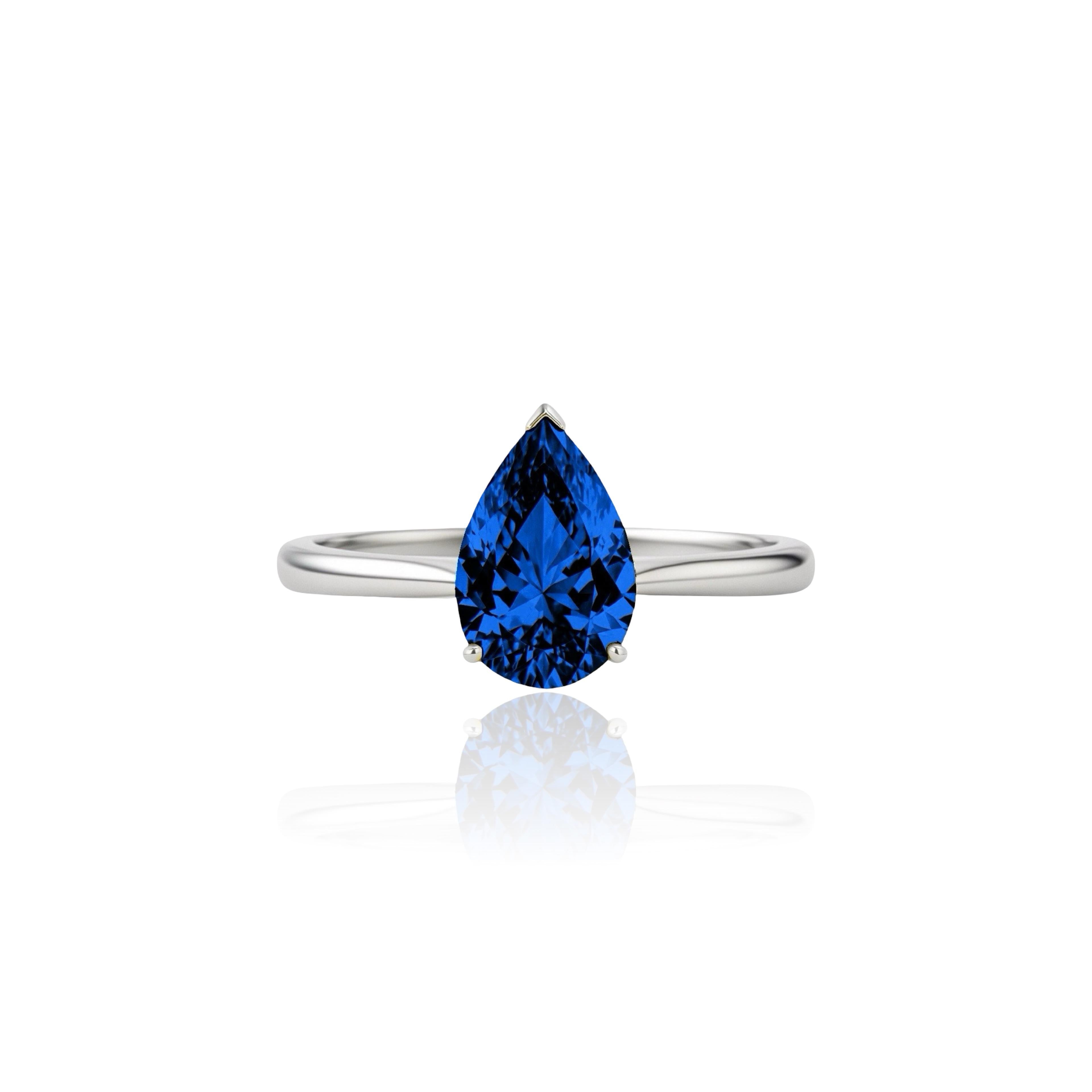 Nova Solitaire Ring – Blue Sapphire