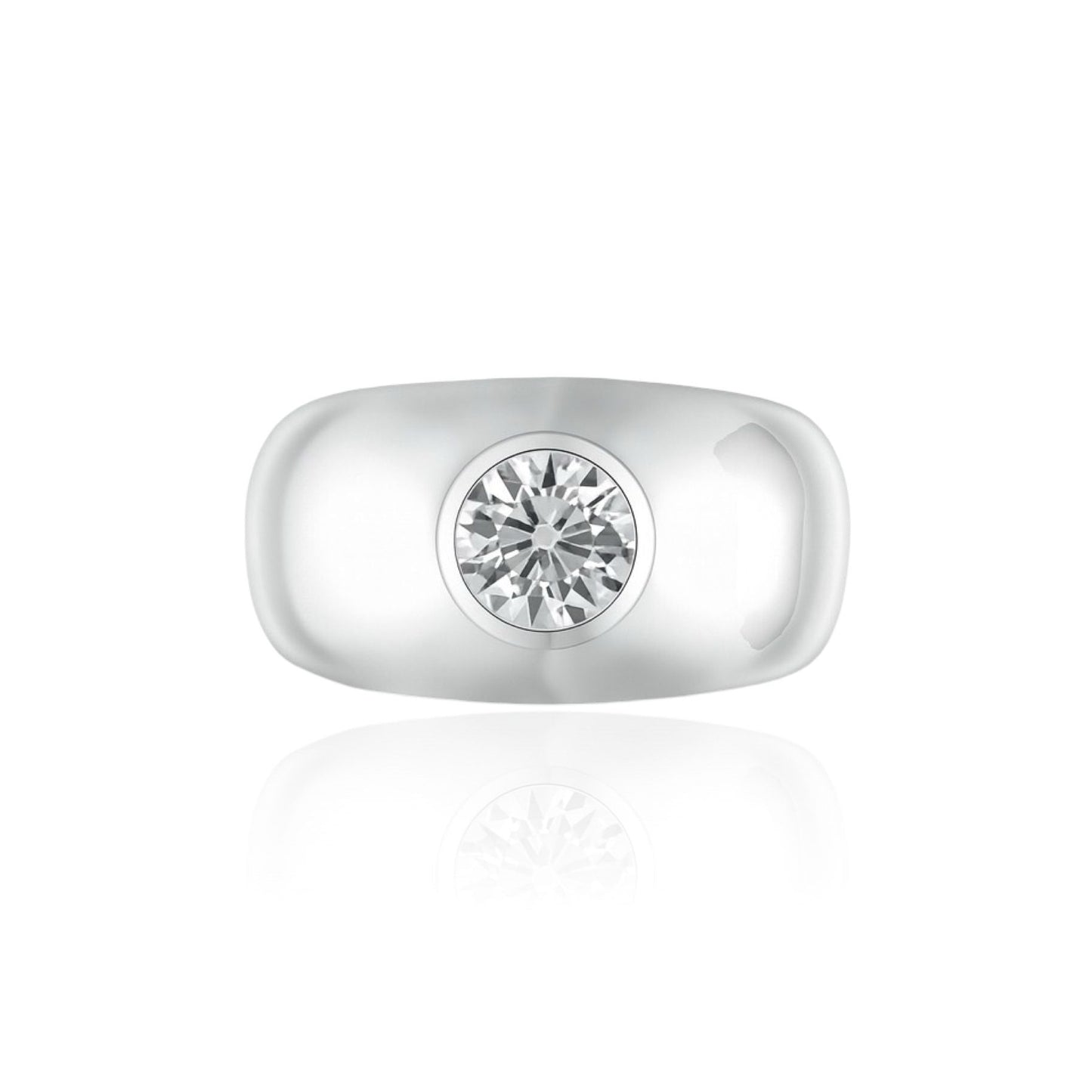 Forma Signet Ring – White Diamond