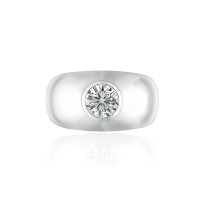 Forma Signet Ring – White Diamond