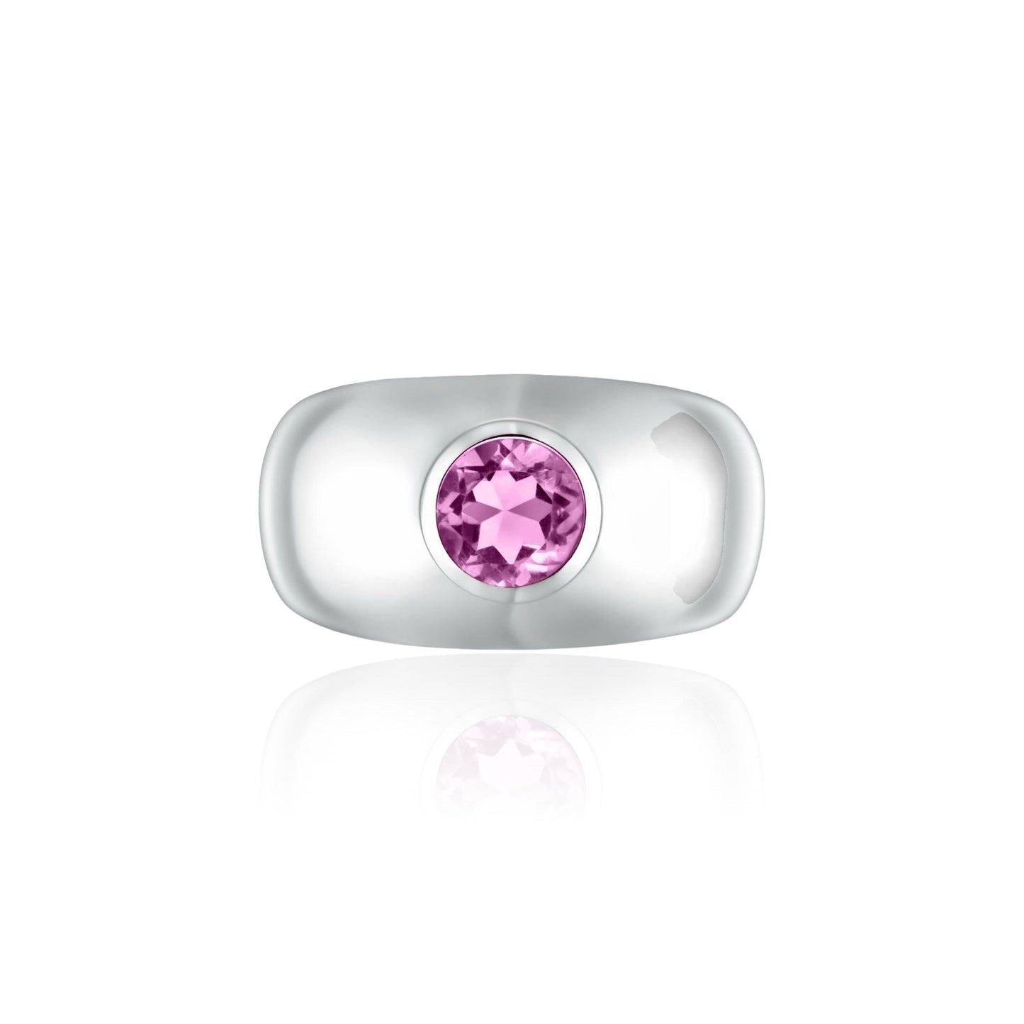 Forma Signet Ring – Light Pink Sapphire