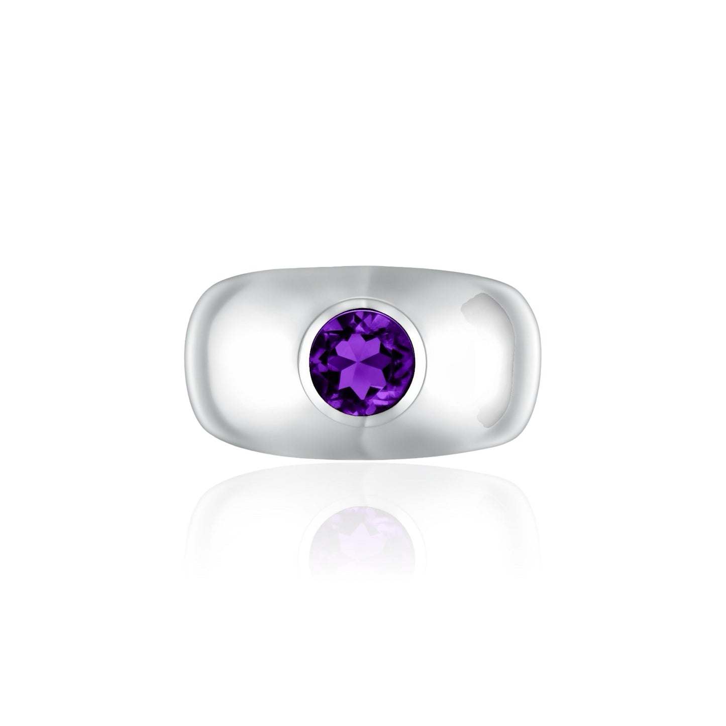 Forma Signet Ring – Purple Amethyst