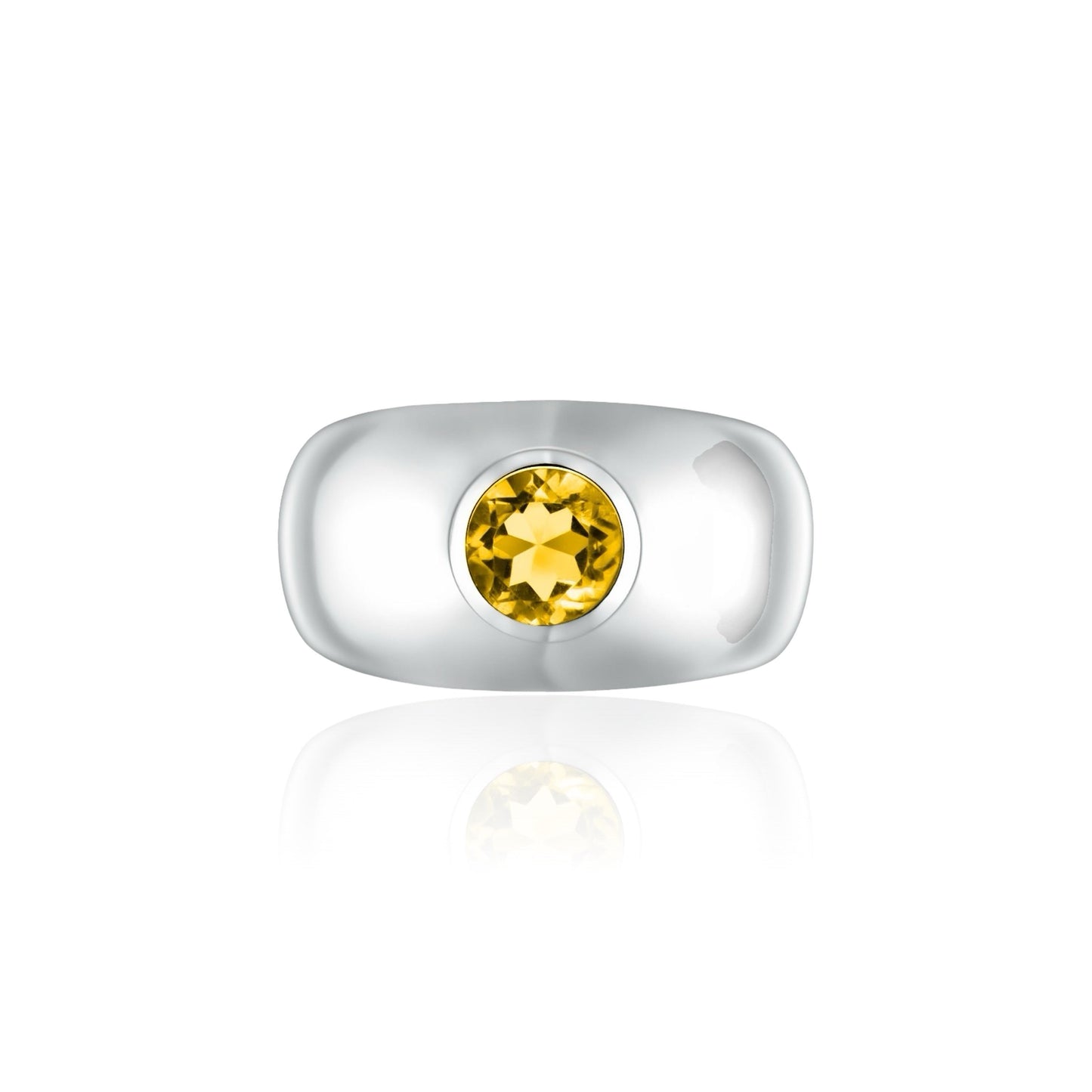 Forma Signet Ring – Yellow Sapphire