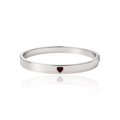 Amore Uno Elemental Bangle – Deep Red Garnet