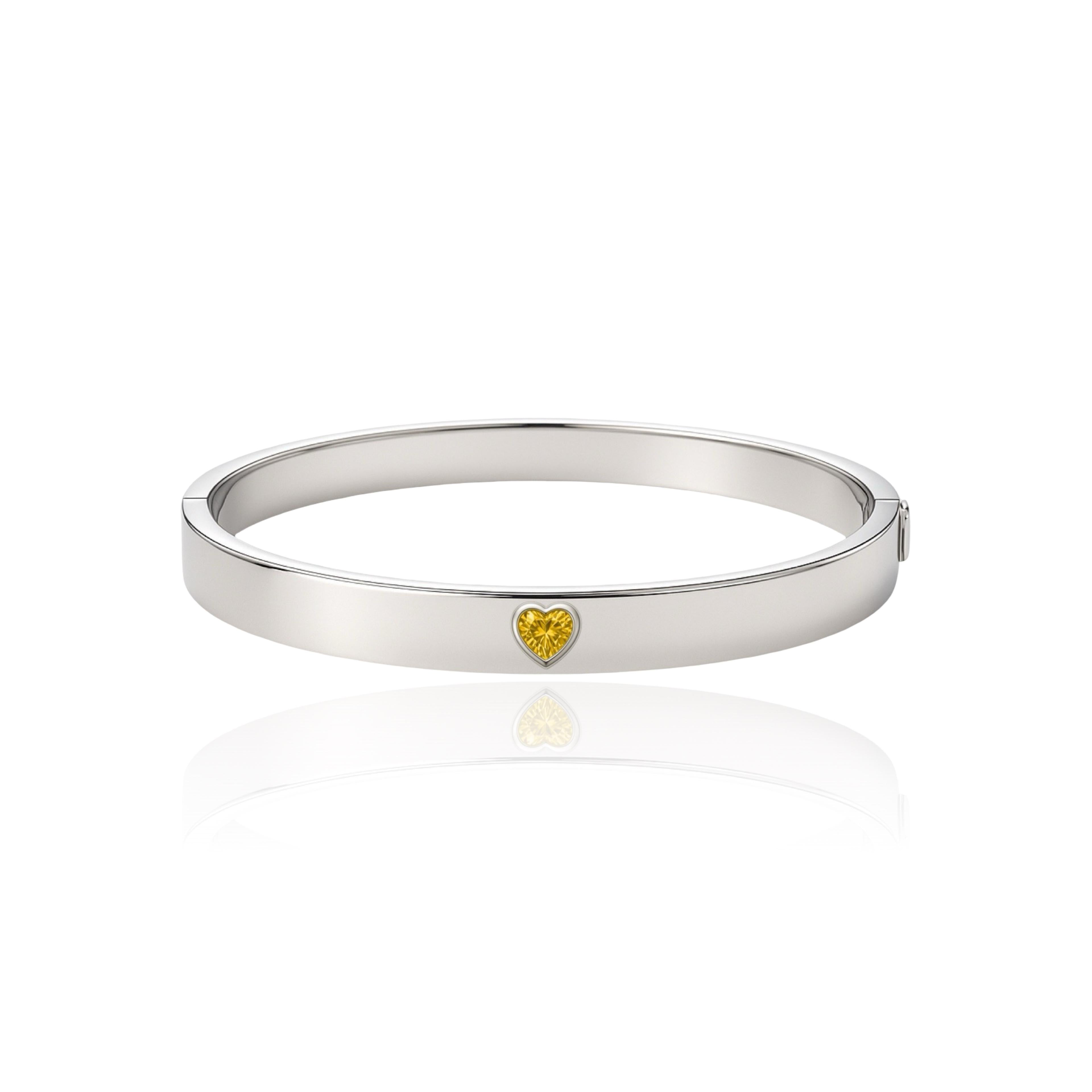 Amore Uno Elemental Bangle – Yellow Sapphire
